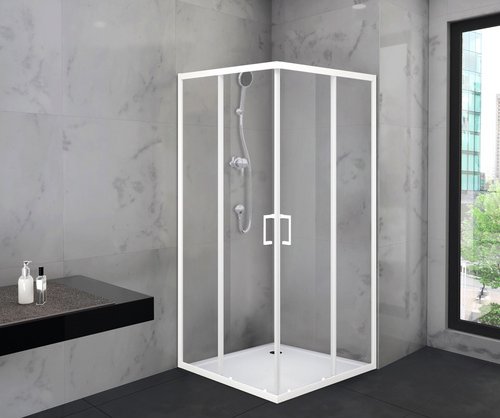 Marwell Glasdusche, HxT: 200 x 90 cm