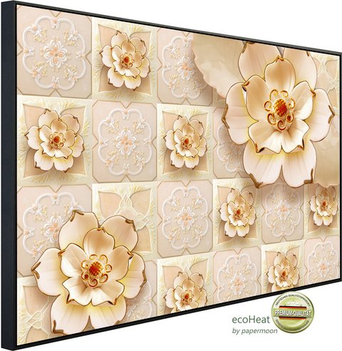 Thumbnail - papermoon Infrarotheizung »EcoHeat - Muster mit Blumen«, Matt-Effekt - bunt