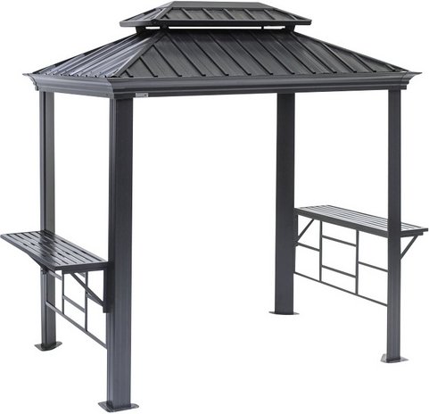 SOJAG Grillpavillon »Messina BBQ«, BxHxT: 292 x 262 x 179 cm, inkl. Dacheindeckung, anthrazit - grau