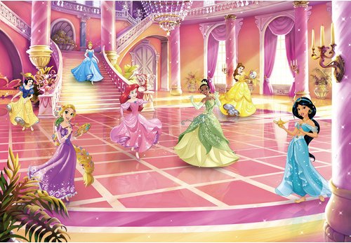 KOMAR Papiertapete »Princess Glitzerparty«, Breite: 368 cm, inkl. Kleister - bunt