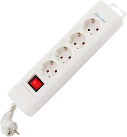 REV-Ritter Steckdosenleiste, 4-fach, Kabellänge: 1,9 m - weiss