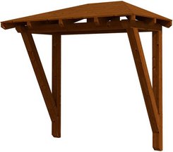 SKANHOLZ Vordach »Wismar 2«, 258 x 126 cm (BxT), nordische Fichte, nussbaum - braun