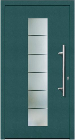 KNOCK Flügelüberdeckende Kunstoff-Haustür »Terra«, moosgrün - gruen