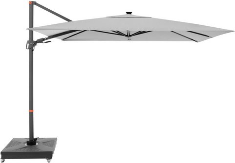 DOPPLER Pendelschirm »MyZone «, 220 x 300 cm, rechteckig, Sonnenschutzfaktor: 50 - grau