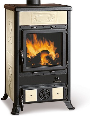 La Nordica-Extraflame® Kaminofen »Rosella R1 BII«, schwarz/beige, Naturstein, 8,7 kW