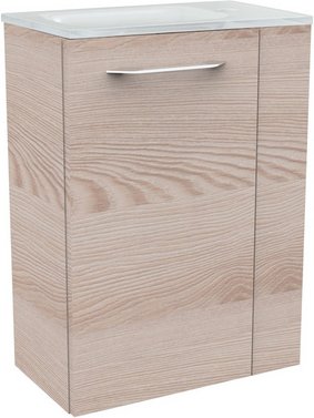 FACKELMANN Waschplatz-Set »SBC Gäste Bad«, 45cm links Alaska Esche - braun