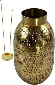 Flowerbox Windlicht - goldfarben