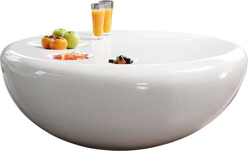 SalesFever Couchtisch, BxH: 100 x 38 cm, Fiberglas - weiss