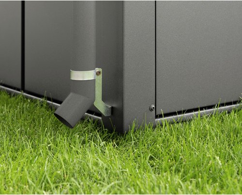 Ecostar Fallrohr, Länge: 193,6 cm, Metall, für Gerätehaus - grau