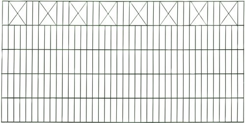 FLORAWORLD Dekorzaun-Matte, HxLxT: 100 x 200 x 1,7 cm, Stahl, grün - gruen