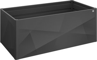 BIOHORT Hochbeet »X-Design«, BxHxL: 102 x 77 x 201 cm, Fassungsvermögen: 1419 l, Metall - grau