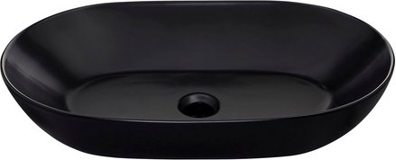 SCHÖNER WOHNEN KOLLEKTION Aufsatzwaschbecken »Sati«, BxHxT: 60 x 14,2 x 42 cm, Keramik, mattschwarz