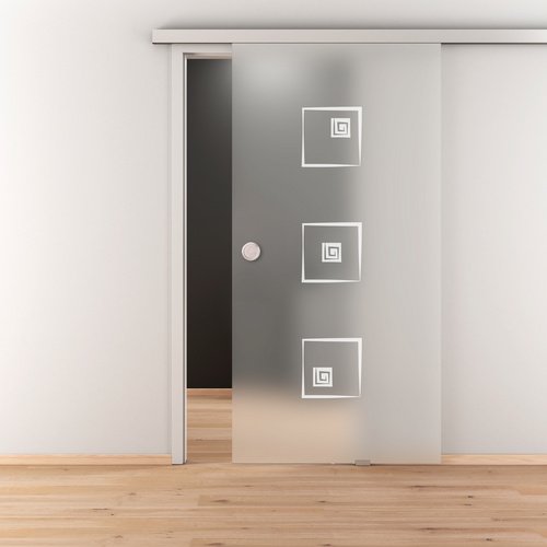 NOVADOORS Glasschiebetür »NOVA 587«, (BxH): 93,5 x : 205,8 cm - transparent