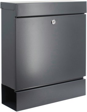 BURG WÄCHTER Briefkasten mit Zeitungsfach »Seattle«, BxHxT: 36,4 x 40,5 x 11 cm, Stahl - grau