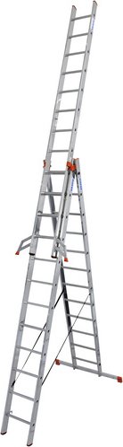 KRAUSE Vielzweckleiter »MONTO Tribilo«, 36 Sprossen, Aluminium - silberfarben