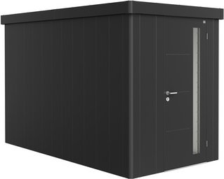 BIOHORT Gerätehaus »Neo«, Stahl, BxHxT: 180 x 222 x 348 cm (Außenmaße inkl. Dachüberstand) - grau