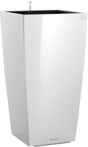 LECHUZA Pflanzgefäß »CUBICO«, BxHxT: 30 x 56 x 31,5 cm, weiß hochglanz - weiss