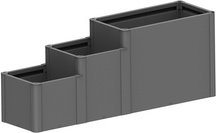 Thumbnail - BIOHORT Blumenkasten »DaVinci«, BxHxT: 250 x 77 x 59 cm, Metall - grau