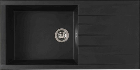 Thumbnail - RESPEKTA Einbauspüle »Houston«, Granit Mineralite 100 x 50 schwarz