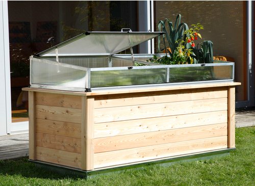 KGT Frühbeetaufsatz »Frühbeetaufsatz 210«, BxLxH: 207 x 91 x 31 cm, Aluminium - silberfarben