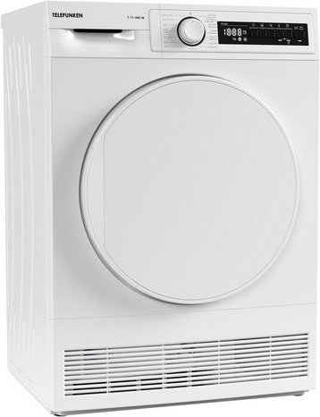 TELEFUNKEN Kondenstrockner »T-11-400-W«, BxHxL: 59,6 x 84,5 x 52,3 cm, Fassungsvermögen: 7 kg, weiß - weiss