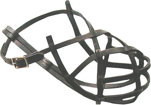 HEIM Maulkorb für Hunde, Größe: 7, Rindsleder, schwarz