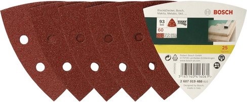 BOSCH Schleifblatt, Körnung: G60 240, Gewebe, grün - rot