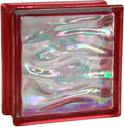 Fuchs Design Glasbaustein, BxH: 190 x 190 mm - rot