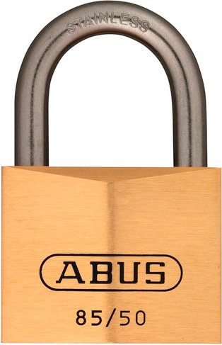 ABUS Vorhangschloss, aus Metall, 95 mm Breite, messingfarben - goldfarben
