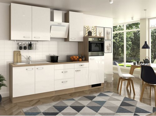 Flex-Well Küchenzeile »Valero«, mit E-Geräten, Gesamtbreite: 270 cm - weiss