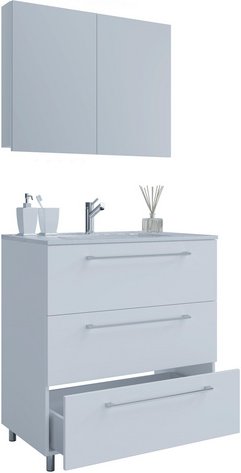 Thumbnail - VCM Waschplatz-Set »Badinos«, 3-tlg., 80 cm, weiß - weiss