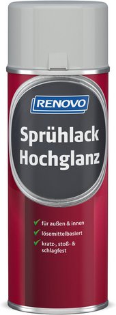 RENOVO Sprühlack, lichtgrau RAL 7035, hochglänzend, 400ml