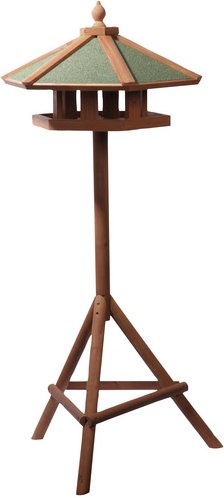 DOBAR Vogelhaus »Panorama«, für Wildvögel, Kiefernholz/Bitumen, braun/grün