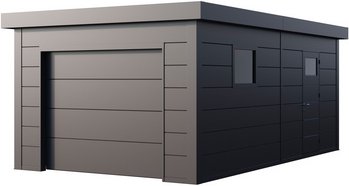 Telluria Garage, BxT: 358 x 628 cm (Außenmaße) - grau