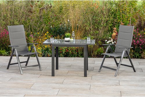 MERXX Gartenmöbelset »Taviano«, Textil, 3-teilig - grau