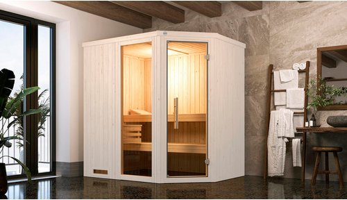 Thumbnail - WEKA Elementsauna »Varberg 1«, BxHxT: 194 cm x 199 cm x 144 cm - braun