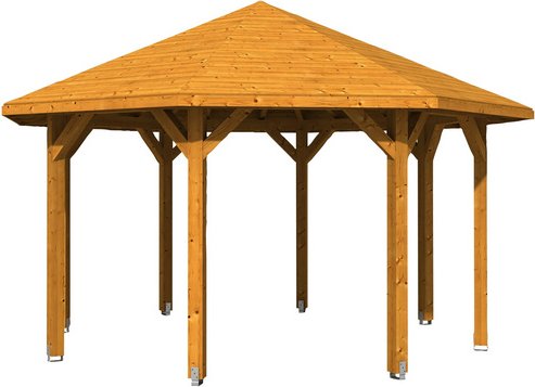 SKANHOLZ Pavillon »Nice 2«, Zeltdach, achteckig, BxHxT: 484 x 330 x 484 cm - beige