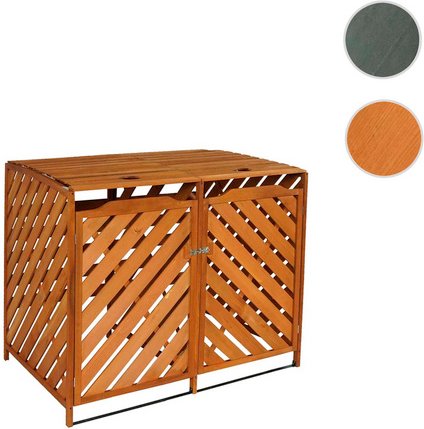 MVG Mülltonnenverkleidung »MVG-J44«, XL 2er/4er, BxHxT: 133 x 121 x 98 cm, erweiterbar - braun