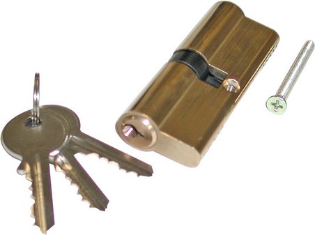 RORO Profilzylinder, 40/40 mm - goldfarben