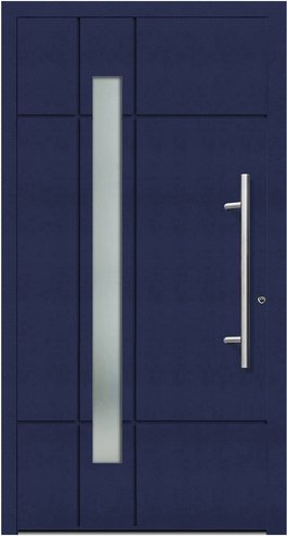 KNOCK Flügelüberdeckende Kunstoff-Haustür »Terra«, stahlblau