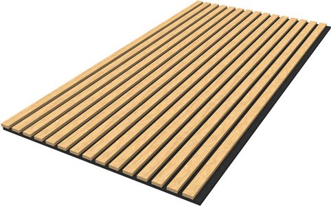 DEAL! Akustikpaneel, 2er-Pack, BxL: 60 x 120 cm, MDF, Eiche - braun