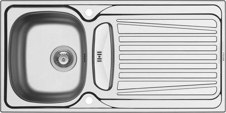 Pyramis Edelstahlspüle »Sparta«, Edelstahl, BxHxL: 100 x 50 cm - silberfarben