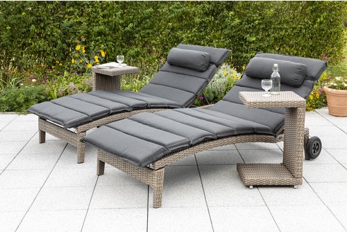 MERXX Gartenmöbelset »Andalusia«, Holz/Kunststoff, 4-teilig - grau