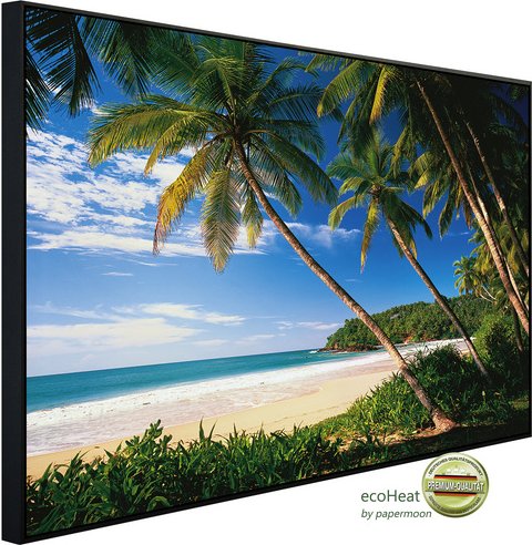 papermoon Infrarotheizung »EcoHeat - Palmenstrand«, Matt-Effekt - bunt