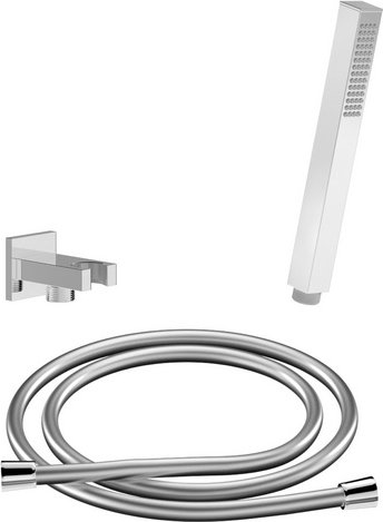 Chris Bergen Brausegarnitur-Set, chrom, Länge Brauseschlauch: 150 cm - silberfarben