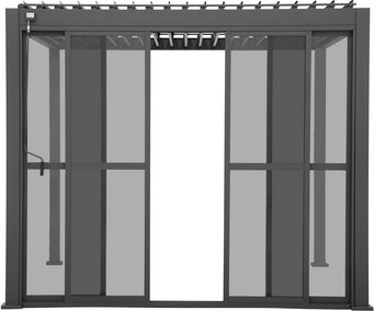Mr. GARDENER Schiebetür, Höhe: 236 cm, anthrazit, pulverbeschichtet - grau