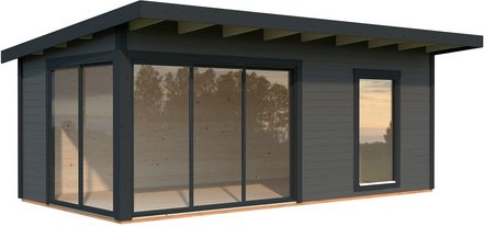 Thumbnail - PALMAKO Gartenhaus »Andrea«, Aufstellmaße BxTxH: 639 x 402 x 264 cm, lackiert, Holz - grau