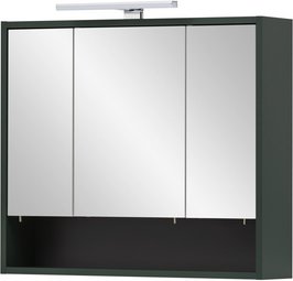 SCHILDMEYER Spiegelschrank »Kent«, HxT: 64,2 x 16 cm, 3-türig, waldgrün - gruen