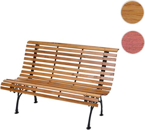 MVG Gartenbank »MVG-F97«, Gusseisen/Holz, 2-Sitzer, BxHxT: 122 x 80 x 70 cm - braun