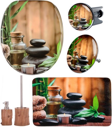 Sanilo Bad-Accessoire-Set, 6-tlg., Spa - gruen